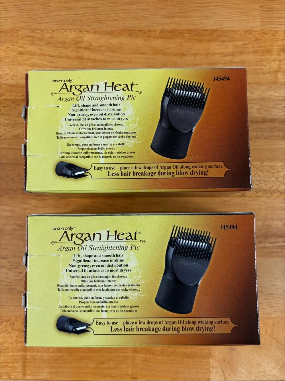 (2pack) One 'n Only Argan Heat Argan Oil Hair Straightening Pics for Hair Dryer